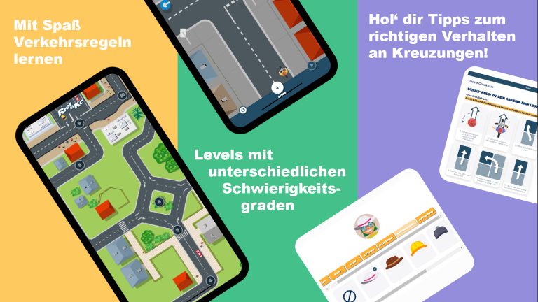 Volle Kontrolle voraus? Mit der neuen KFV-App „Risi & Ko Fahrrad-Challenge“ spielerisch Vorrangregeln üben!