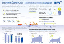 Eine Grafik mit den Ergebnissen der Schwimmstudie 2025.