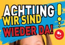 Mädchen mit Schrift - Plakat zum Schulbeginn