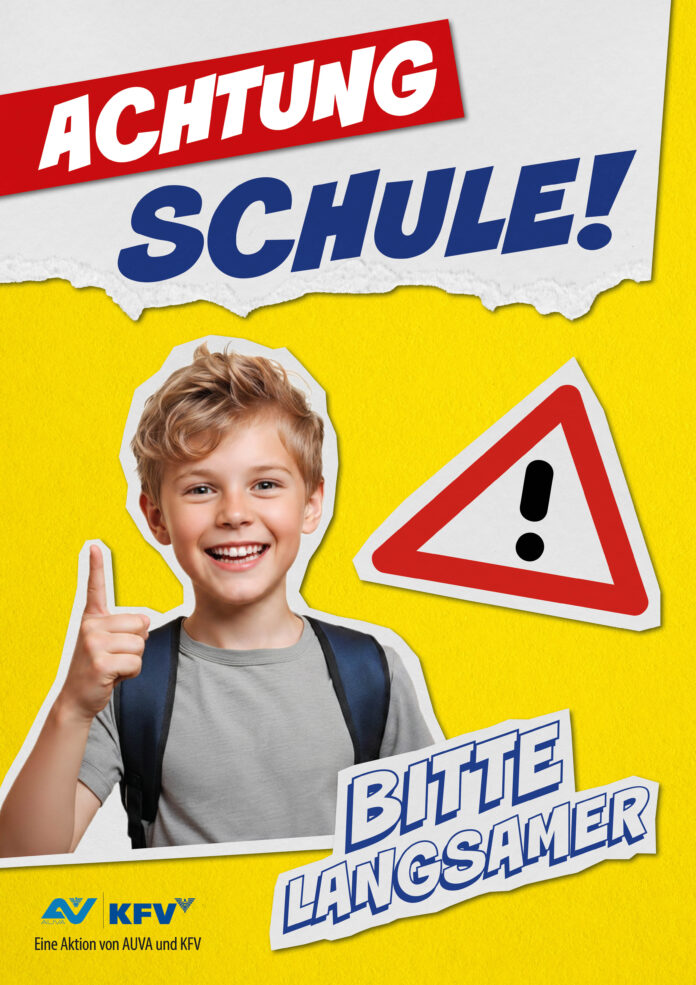 AUVA+KFV_Plakataktion Schulbeginn 2026_Sujet